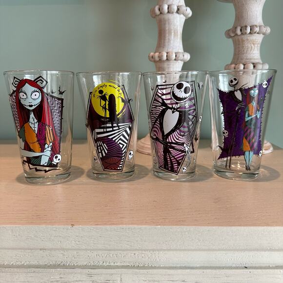 Nightmare Before Christmas Tumblers Coolers Tim Burton 10 oz set of 4